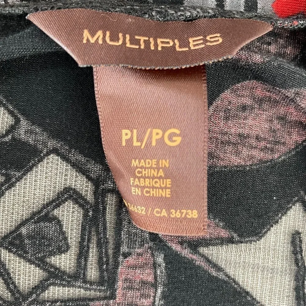 NWT Multiples Long Sleeve Blouse Top Size Petite L
